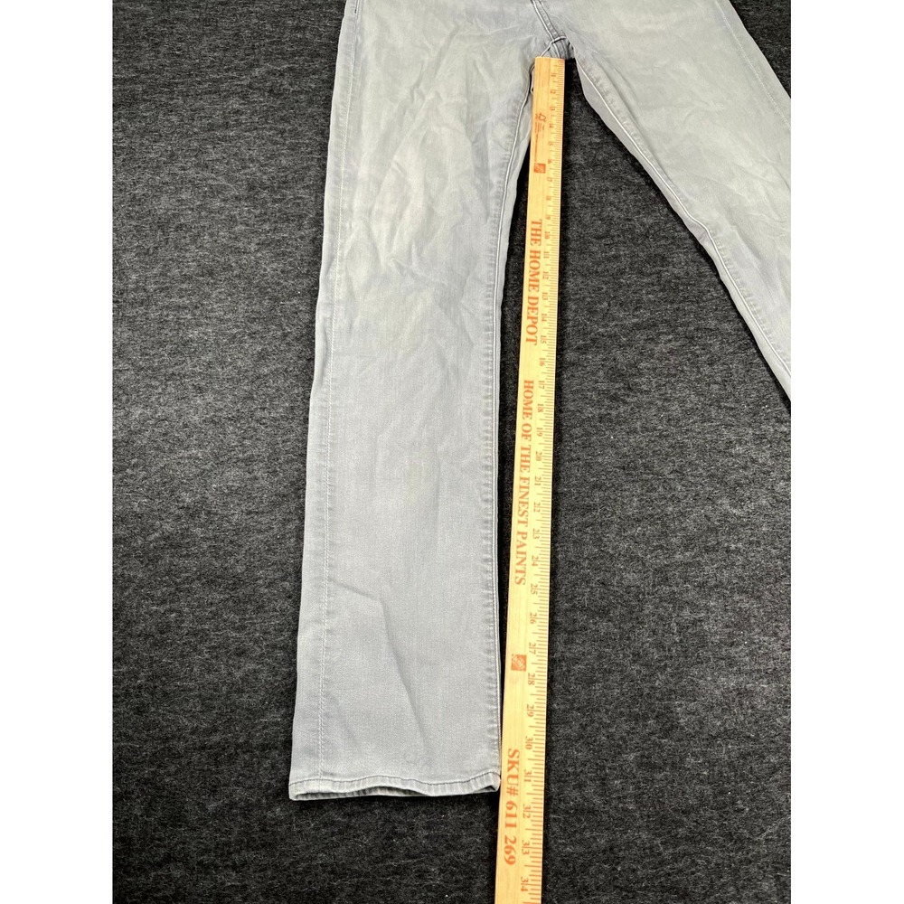 7 For All Mankind Slimmy Jeans Mens 32 Gray Denim Cotton Stretch Straight Leg - Picture 3 of 12